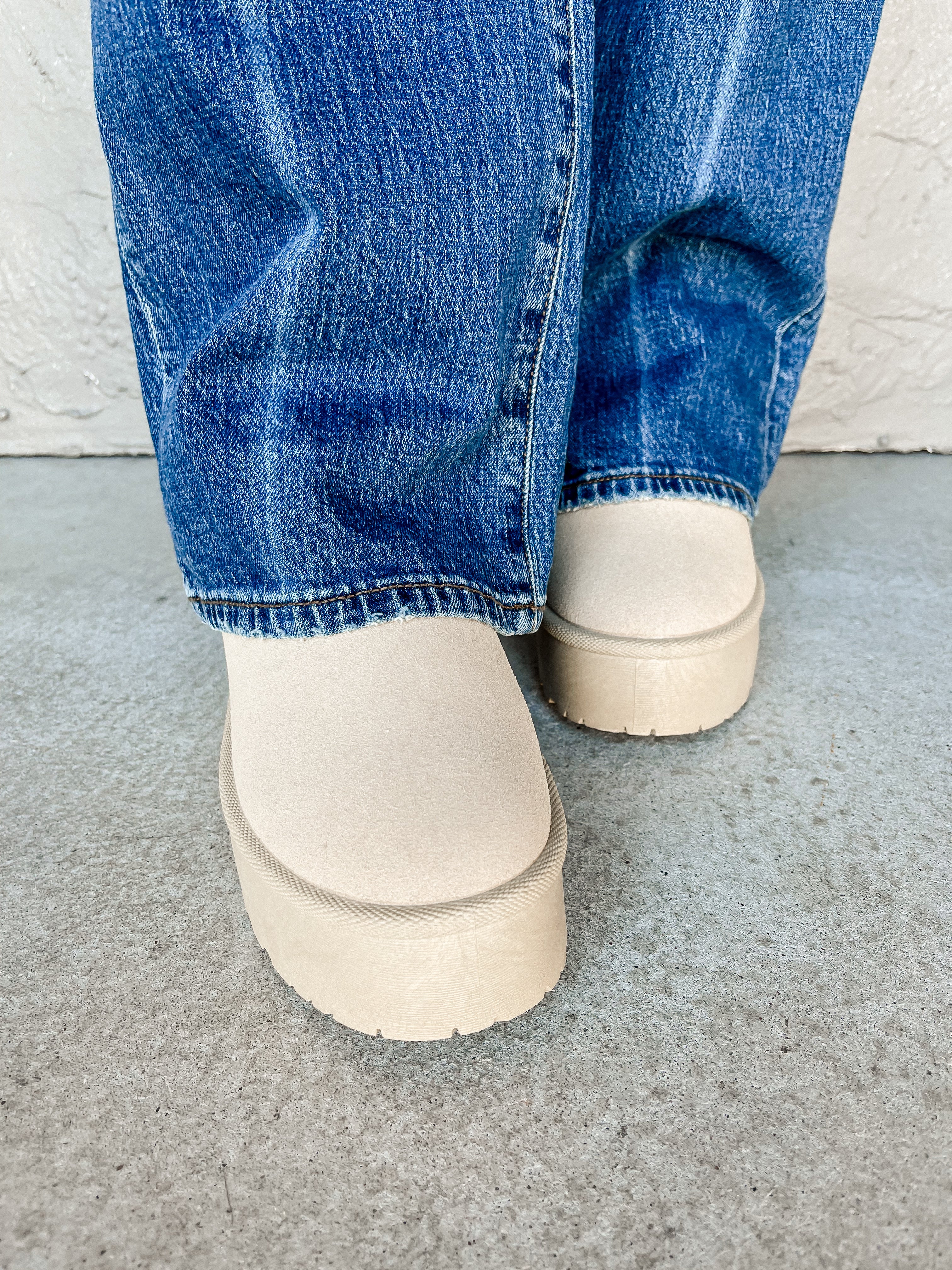 Palmer Platform Ankle Boot-Nude