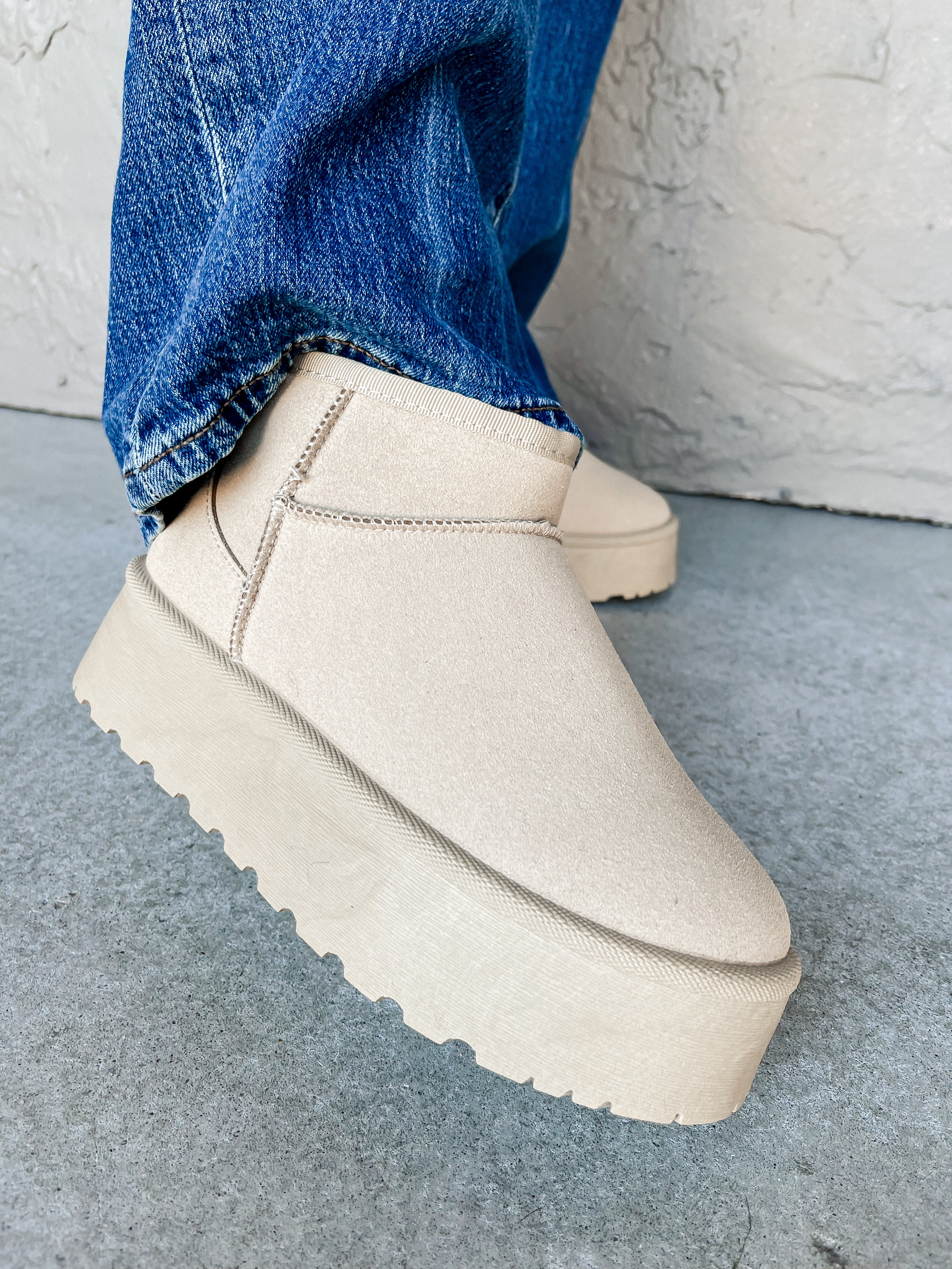 Palmer Platform Ankle Boot-Nude