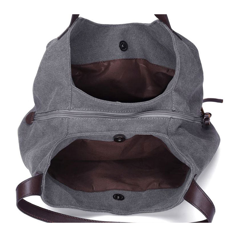 Canvas Hobo Bag Top Handle Handbag Travel Bag Shopping Bag for Women