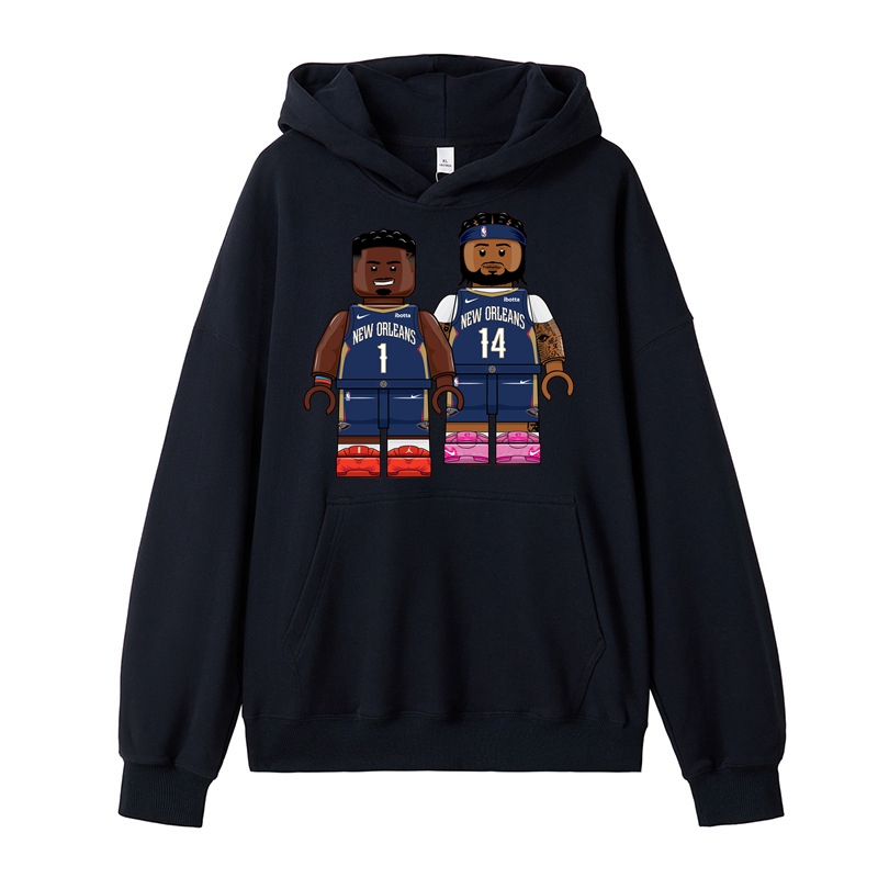 New Orleans Basketball Hoodie Men's Professional Basketball Team Hoodie Cotton Hoodie