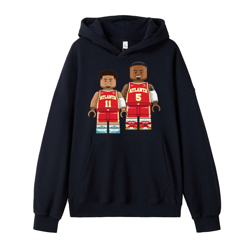 Atlanta Basketball Hoodie Men's Basketball Team Hoodie Cotton Hoodie