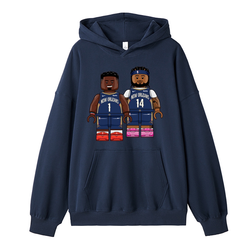 New Orleans Basketball Hoodie Men's Professional Basketball Team Hoodie Cotton Hoodie