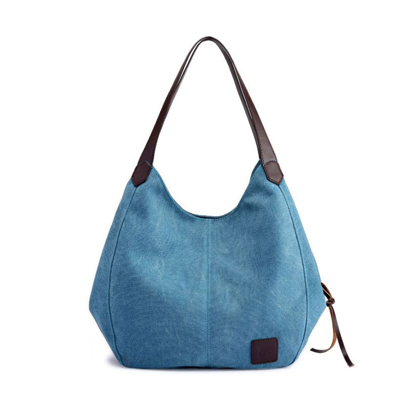 Canvas Hobo Bag Top Handle Handbag Travel Bag Shopping Bag for Women