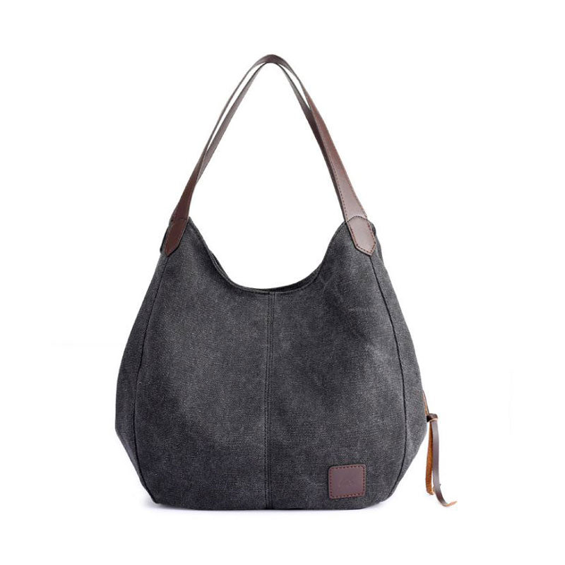 Canvas Hobo Bag Top Handle Handbag Travel Bag Shopping Bag for Women