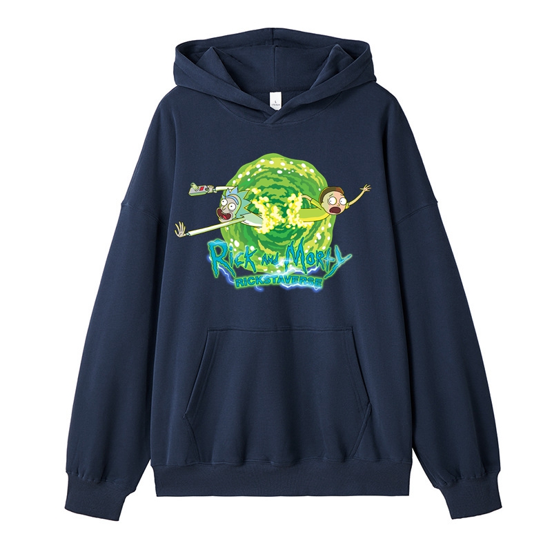 Rick and Morty Hoodie Cotton Made Regular Fit Kangaroo Pouch Pocket