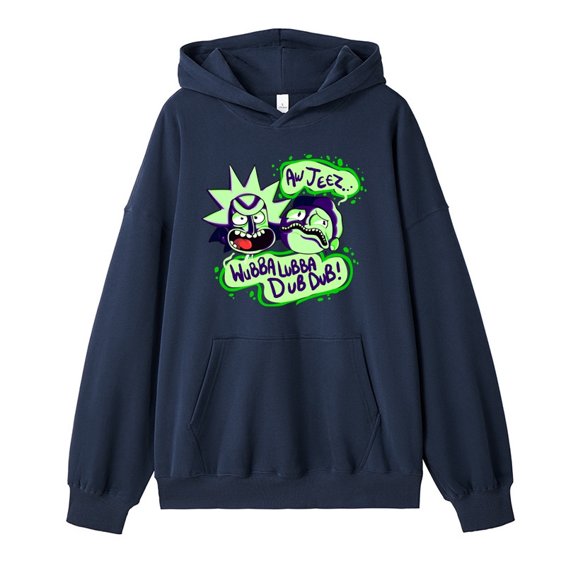 Rick and Morty Hoodie Cotton Made Regular Fit Kangaroo Pouch Pocket
