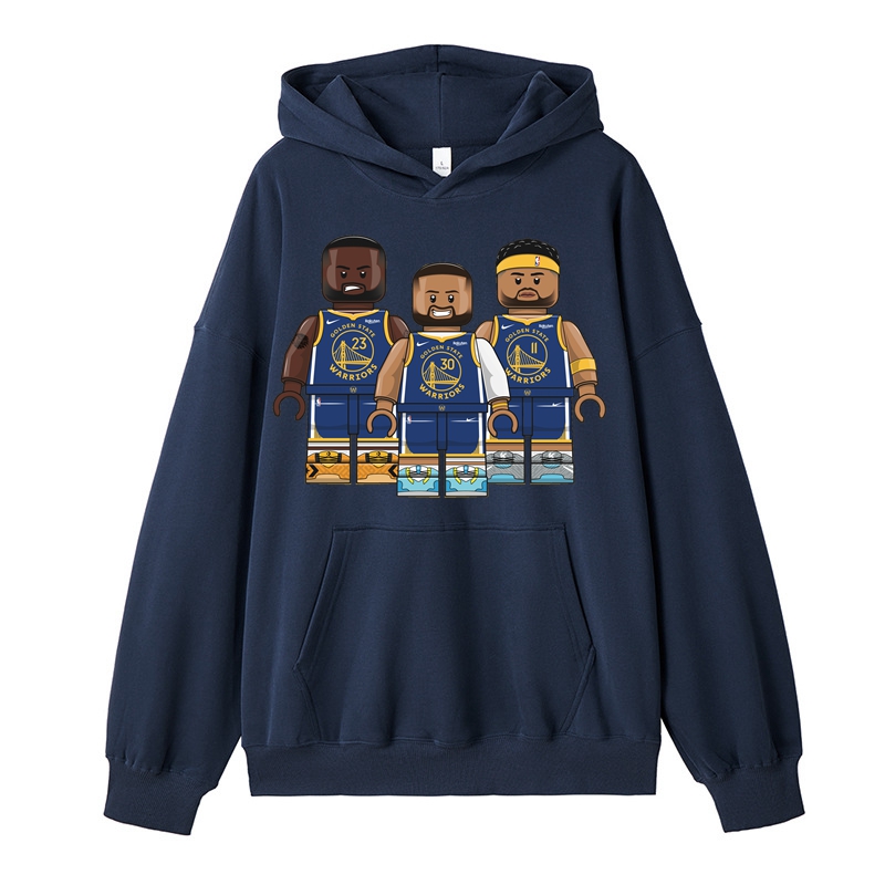 Men's Basketball Hoodie Golden State Basketball Team Cotton Made Regular Fit