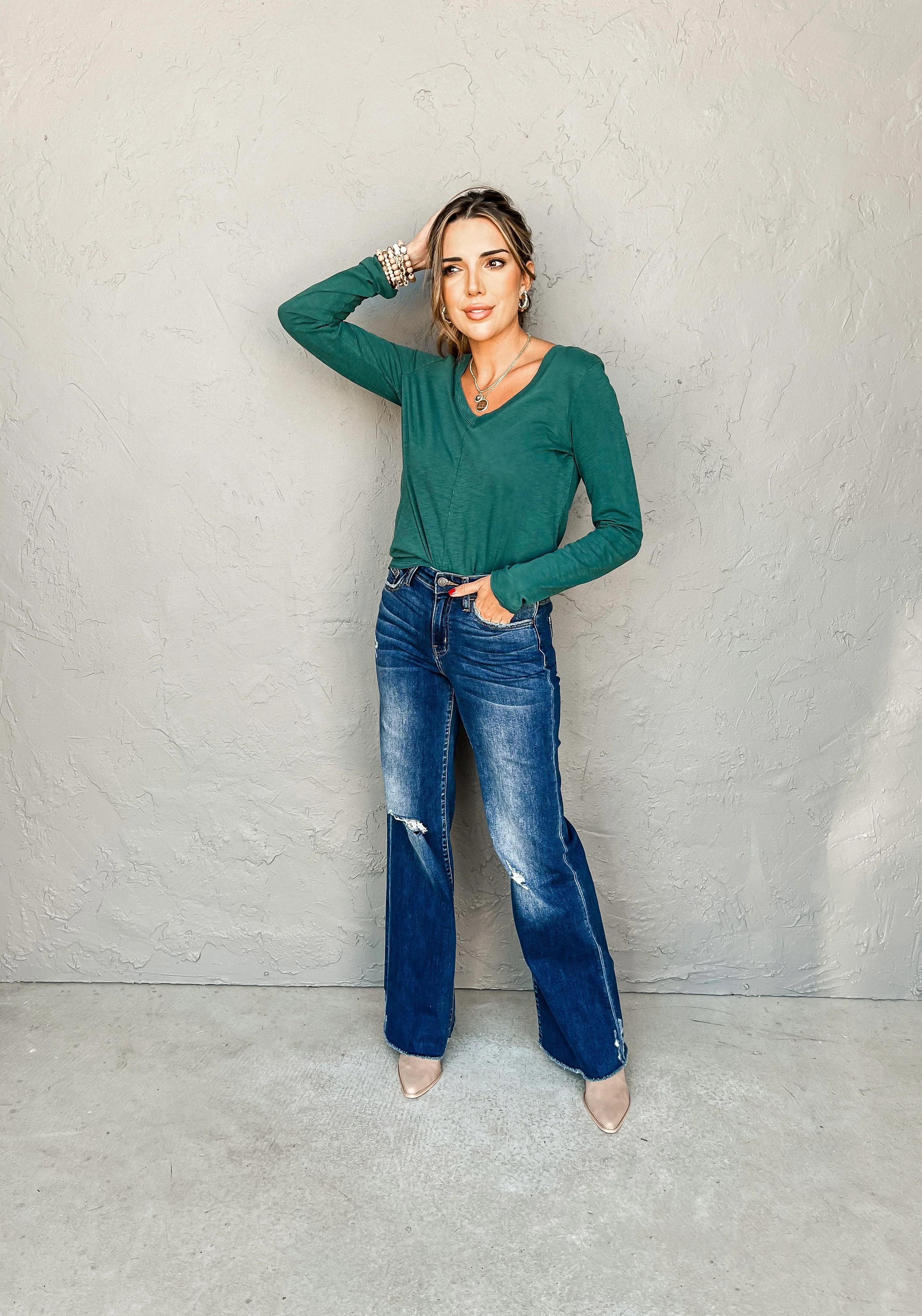 [Z Supply] Dream Slub Long Sleeve Tee-Abyss