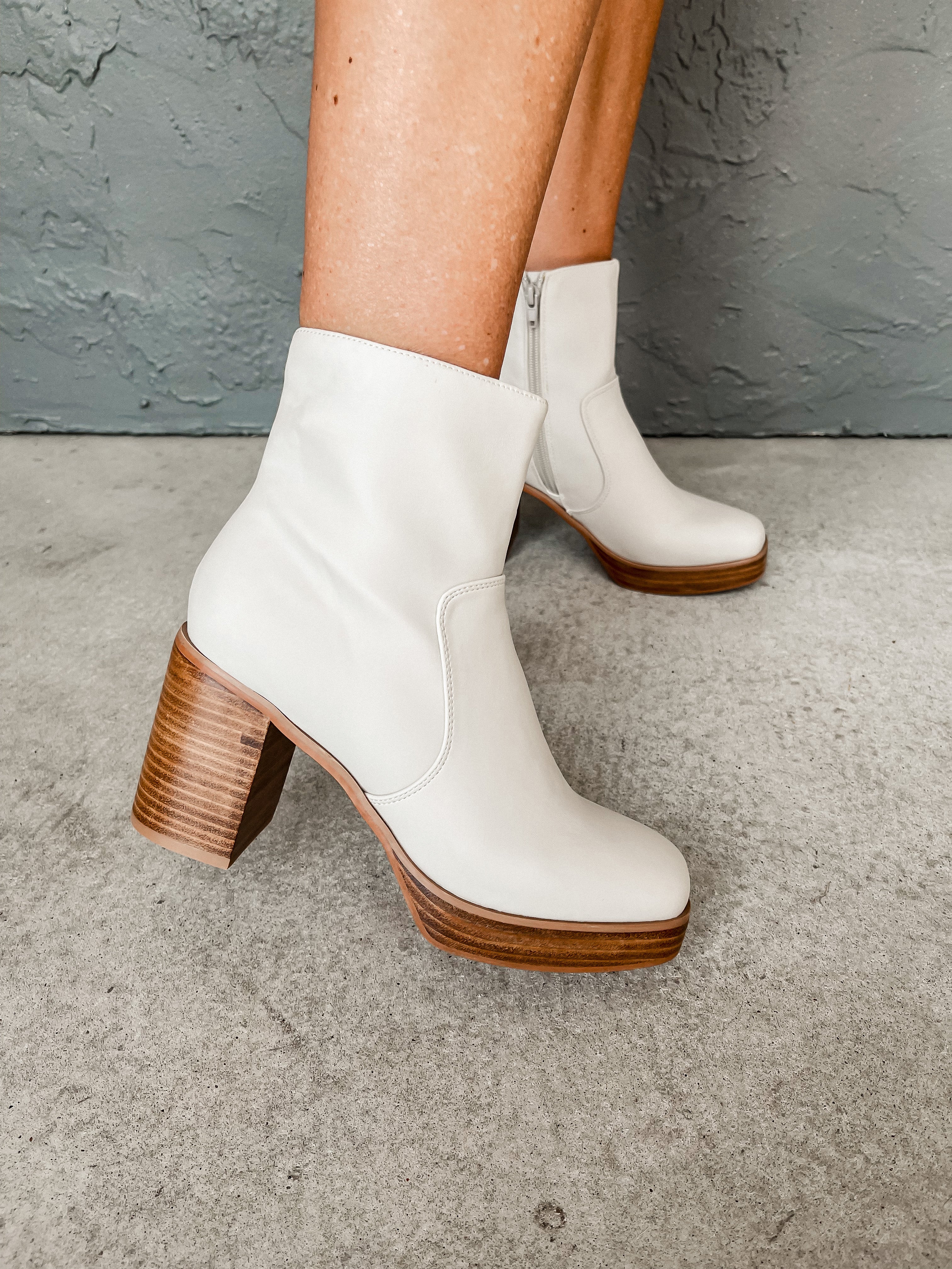 [ShuShop] Vernita Ankle Boot-Bone