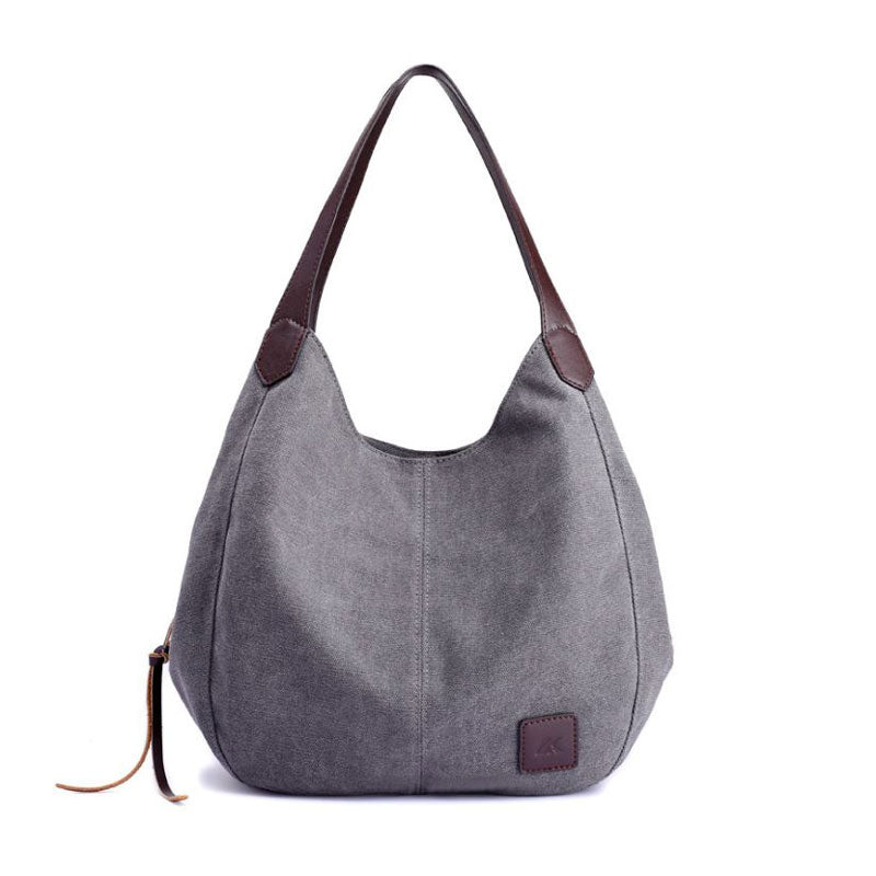 Canvas Hobo Bag Top Handle Handbag Travel Bag Shopping Bag for Women