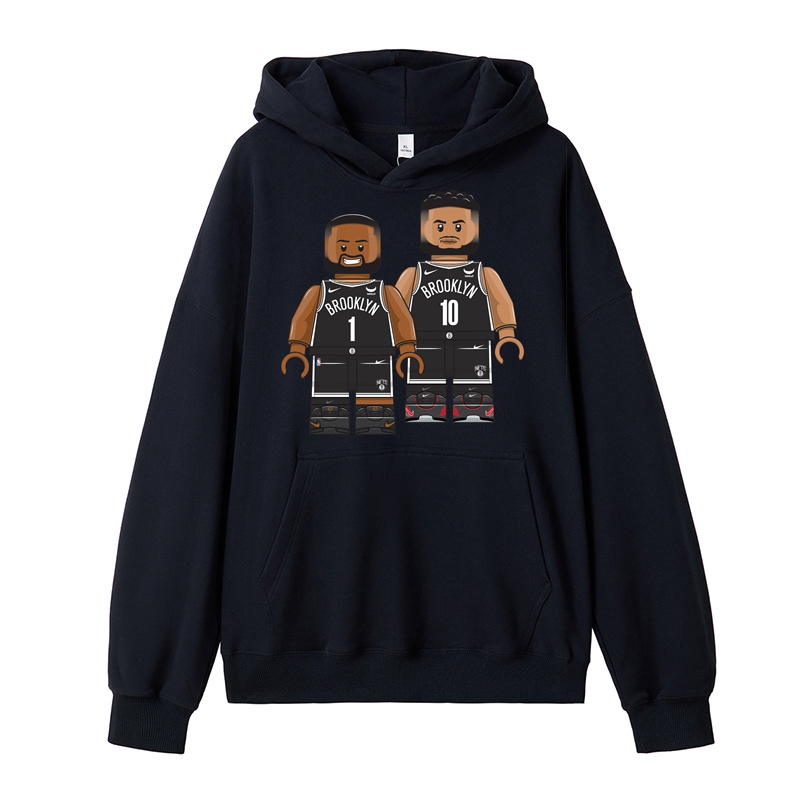 Brooklyn Basketball Hoodie Men's Professional Basketball Team Hoodie Cotton Hoodie