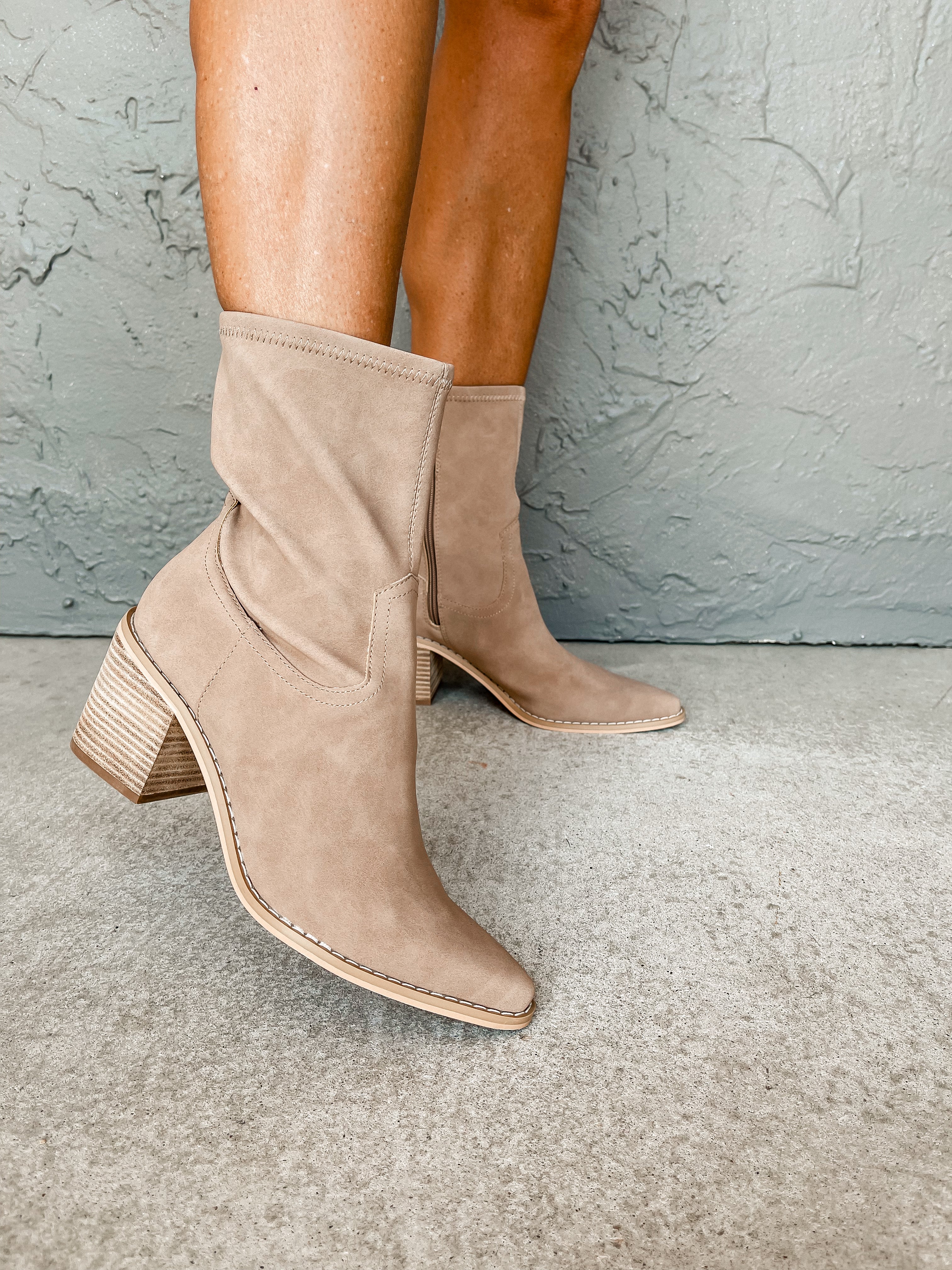 Vienna Sleek Ankle Bootie-Cedar Wood