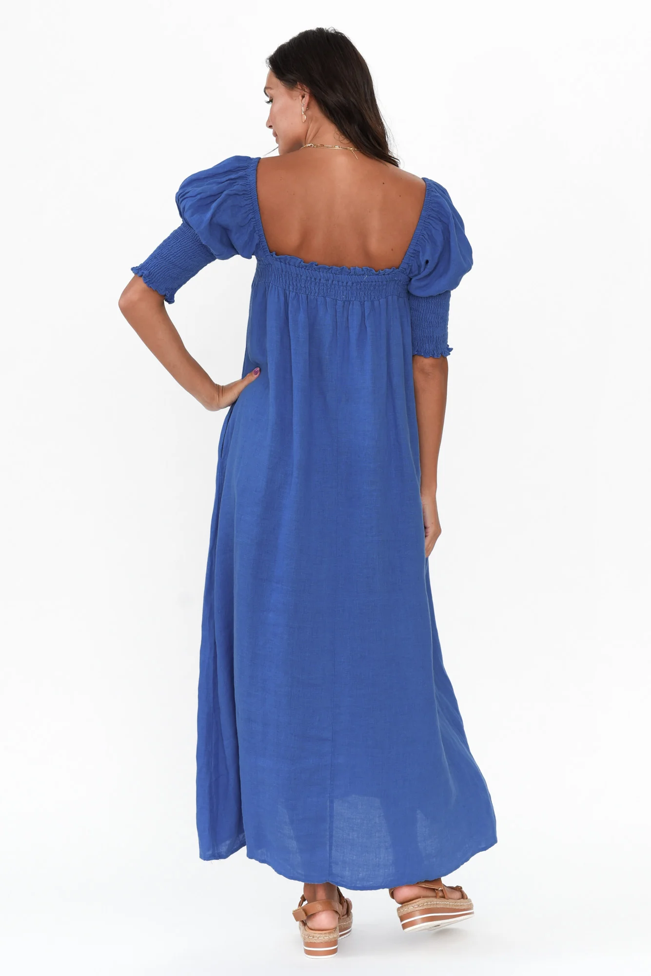 Bethania Cobalt Linen Dress