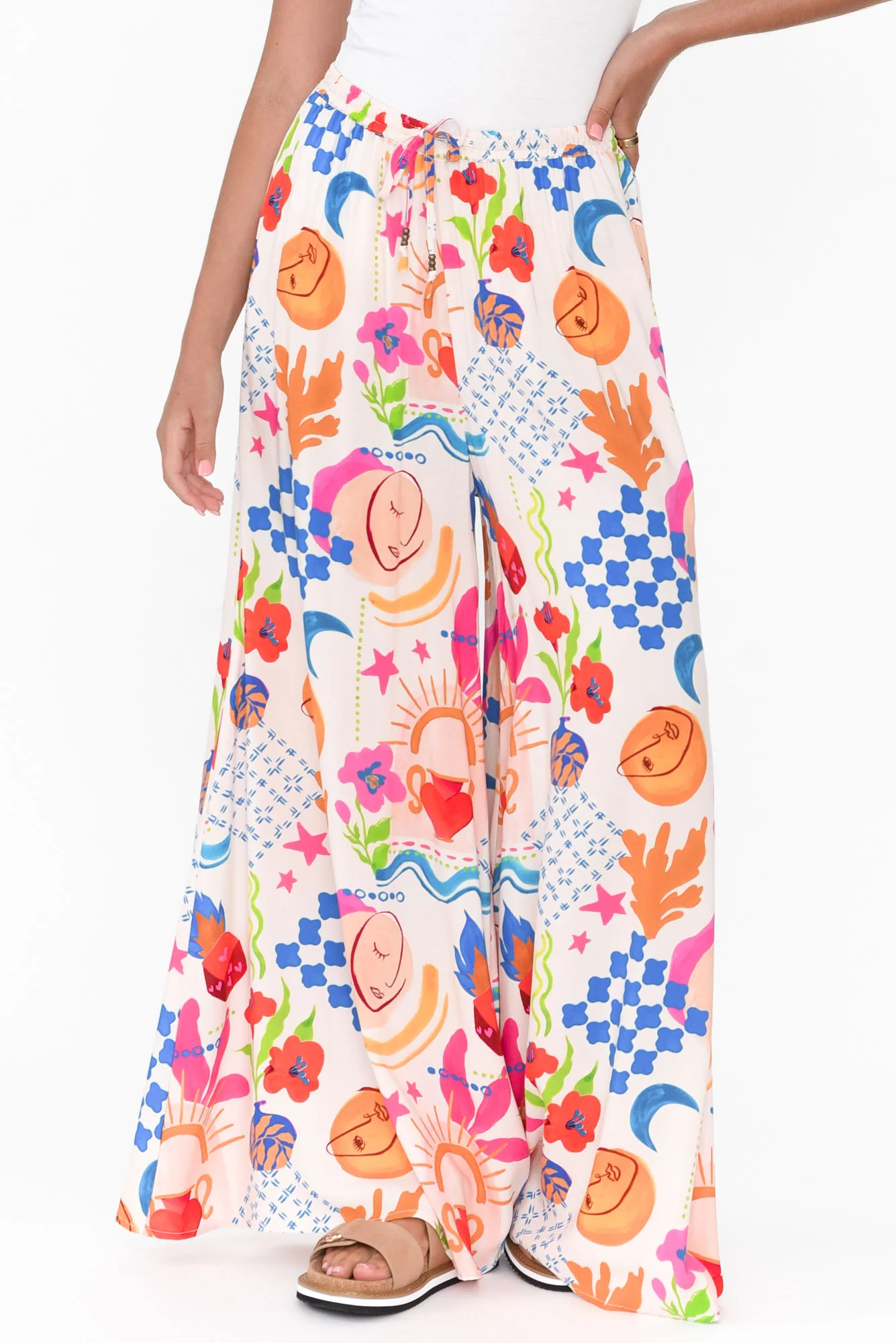 Jennings Cobalt Celestial Wide Leg Pants