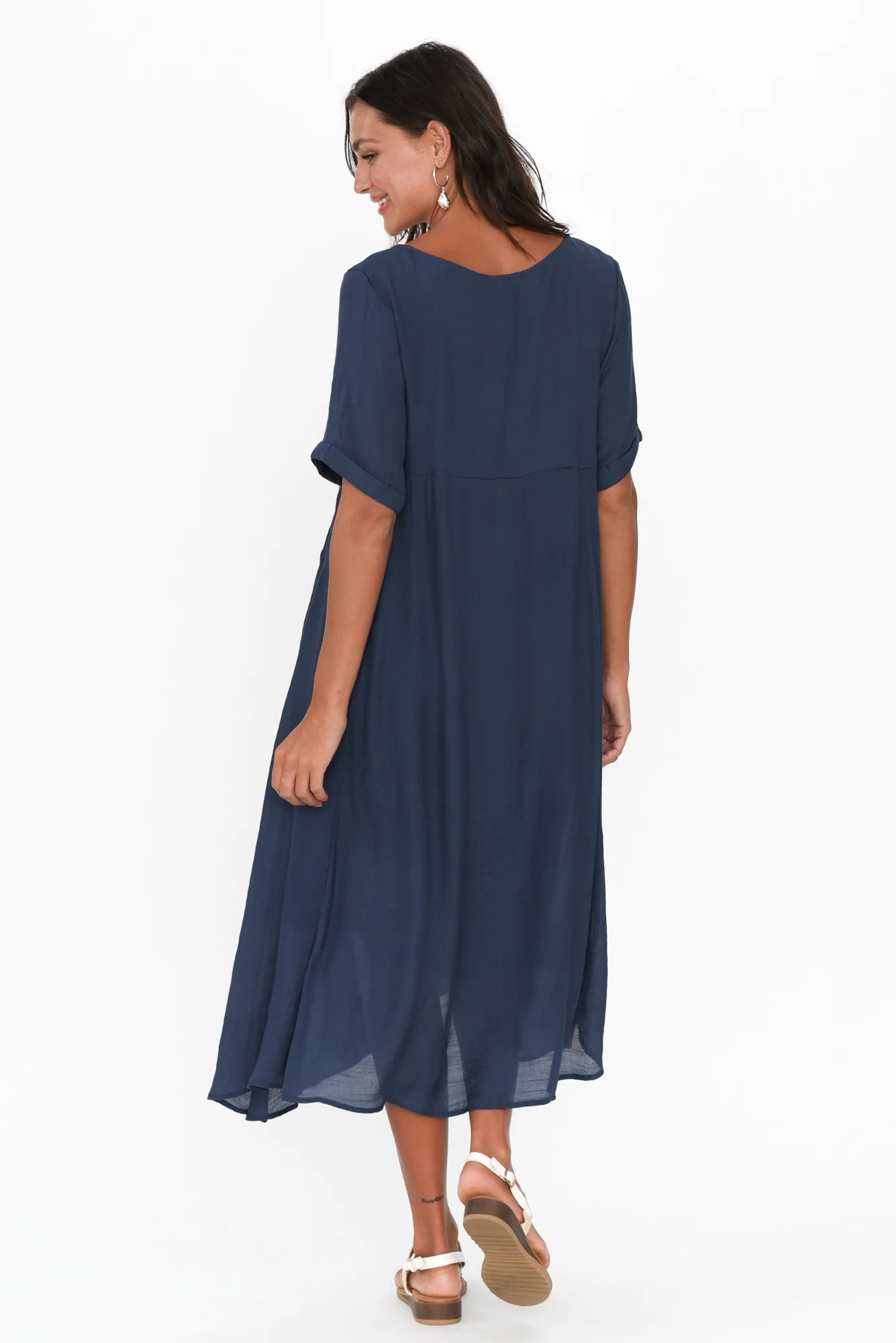 Everlyn Navy Crescent Dress