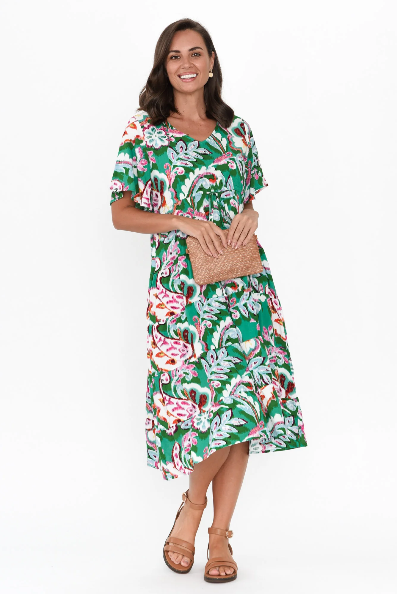 Belinda Green Garden Tier Dress