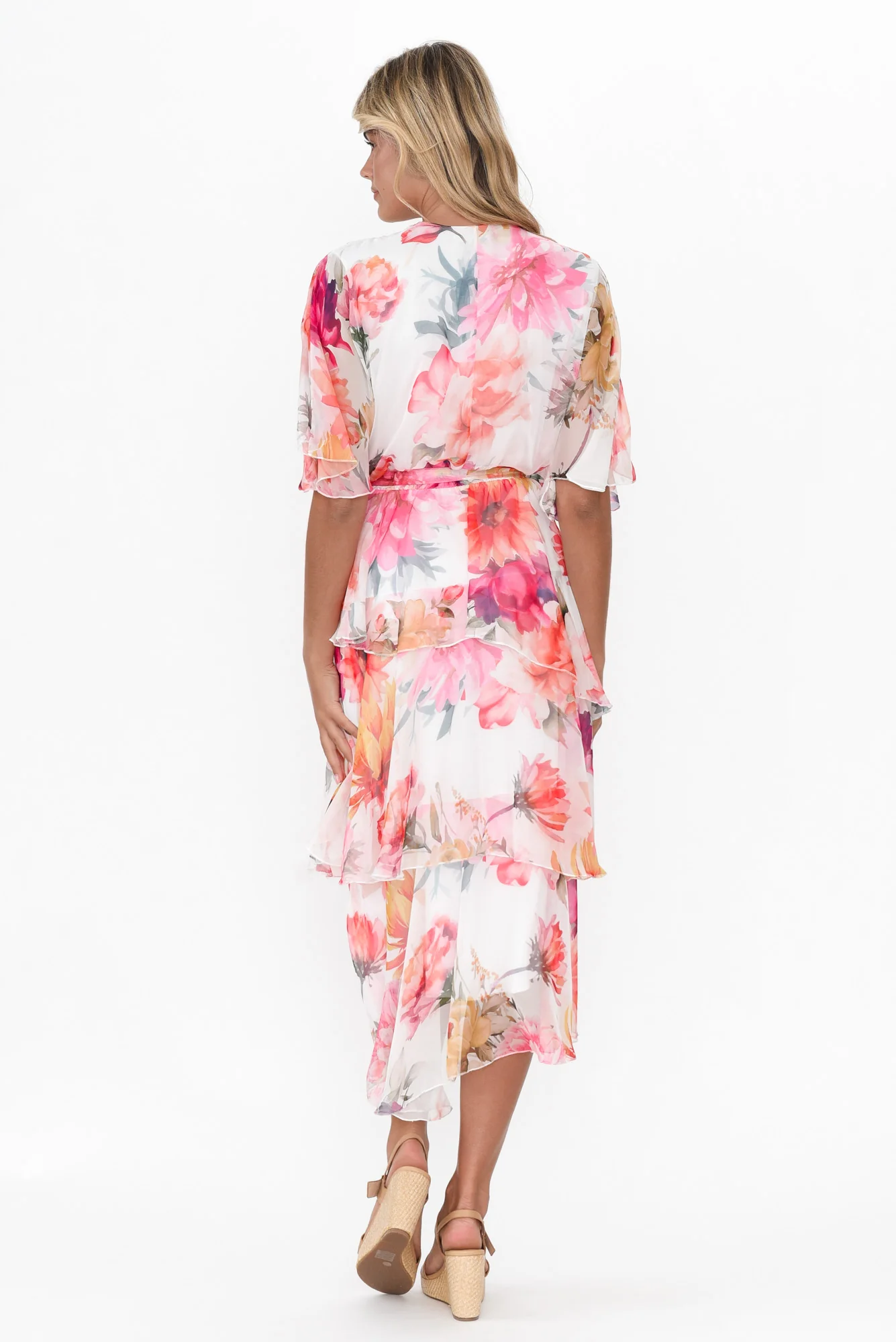 Zula White Floral Layer Dress