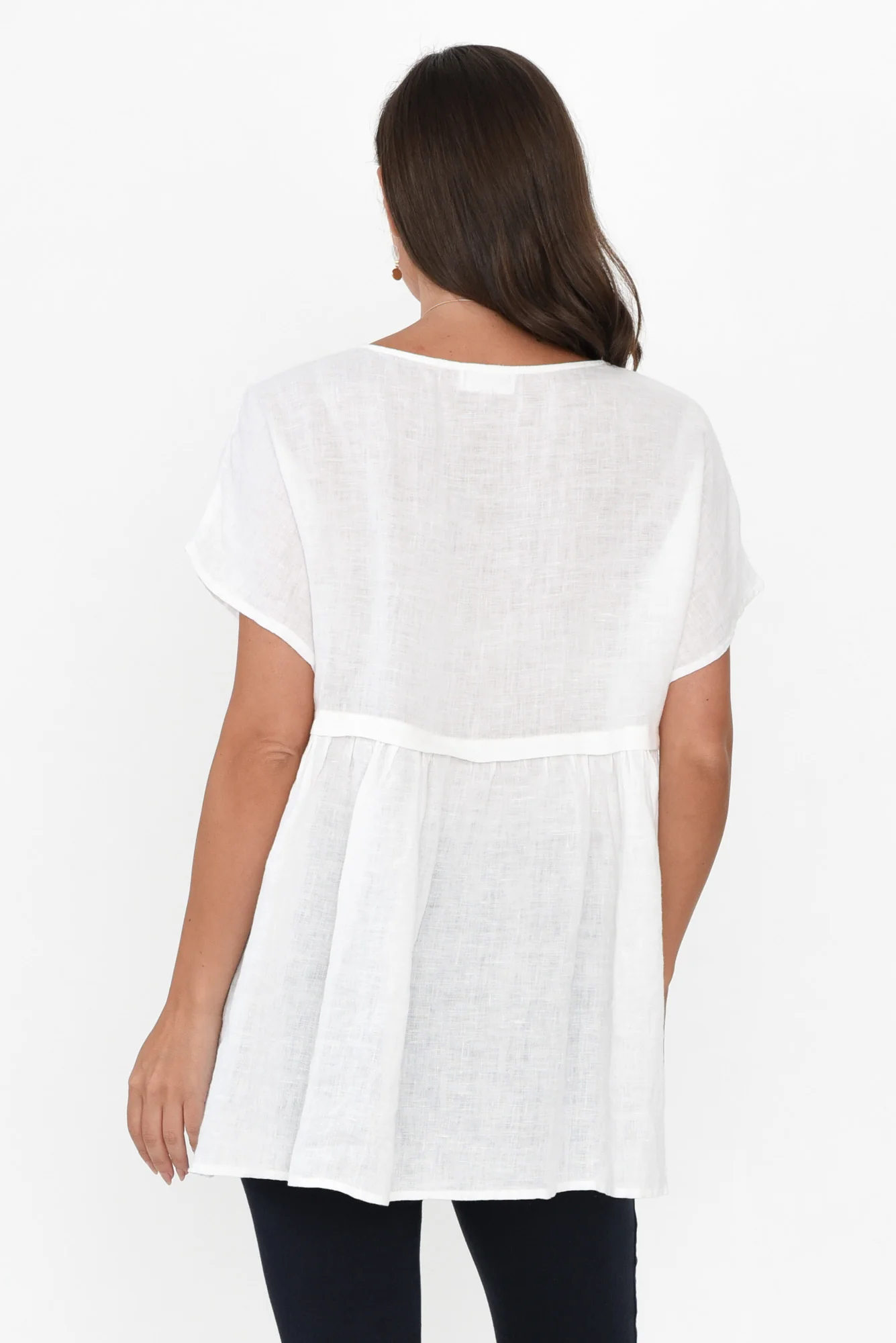 Elden White Linen Top