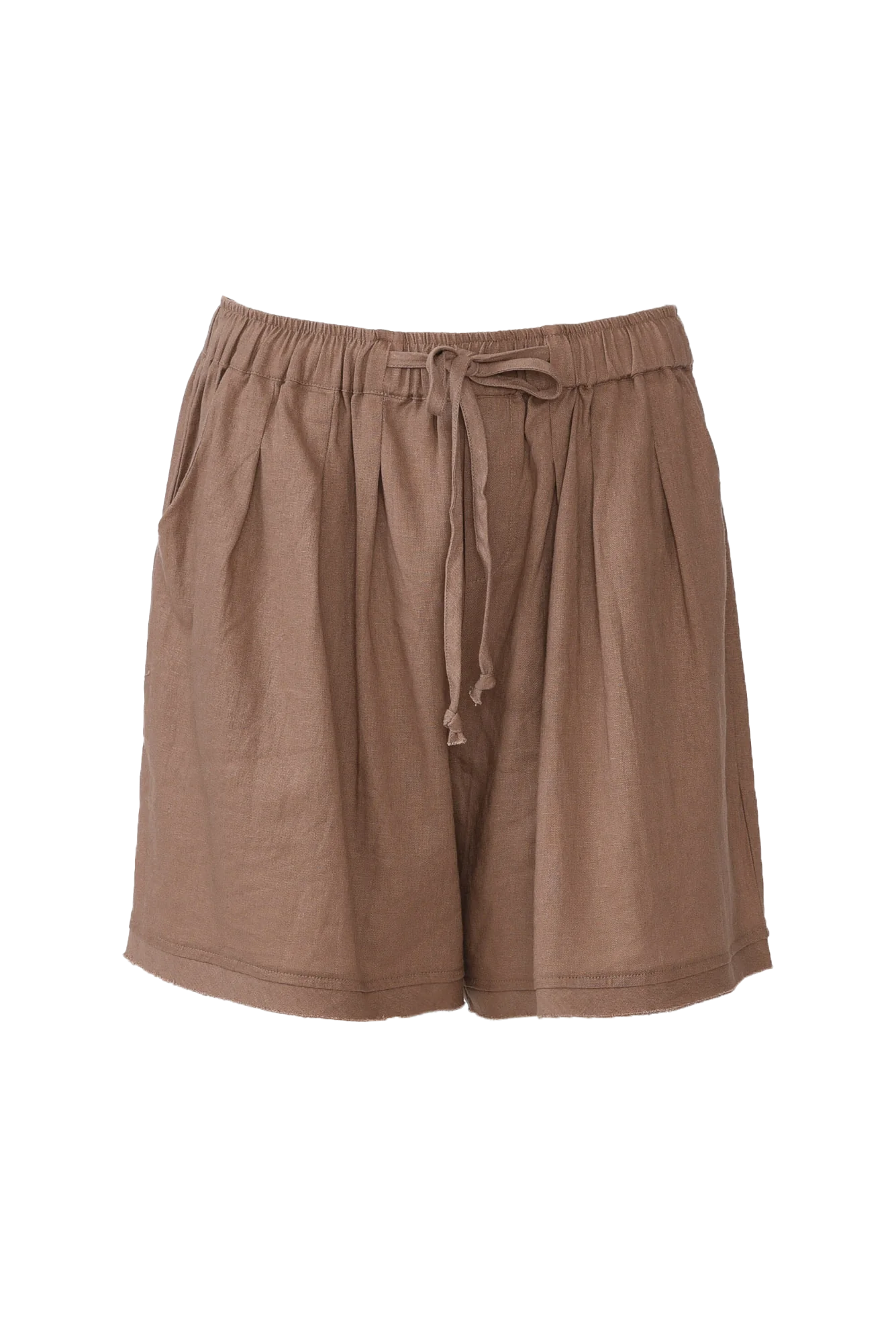 Ashlyn Chocolate Linen Blend Shorts