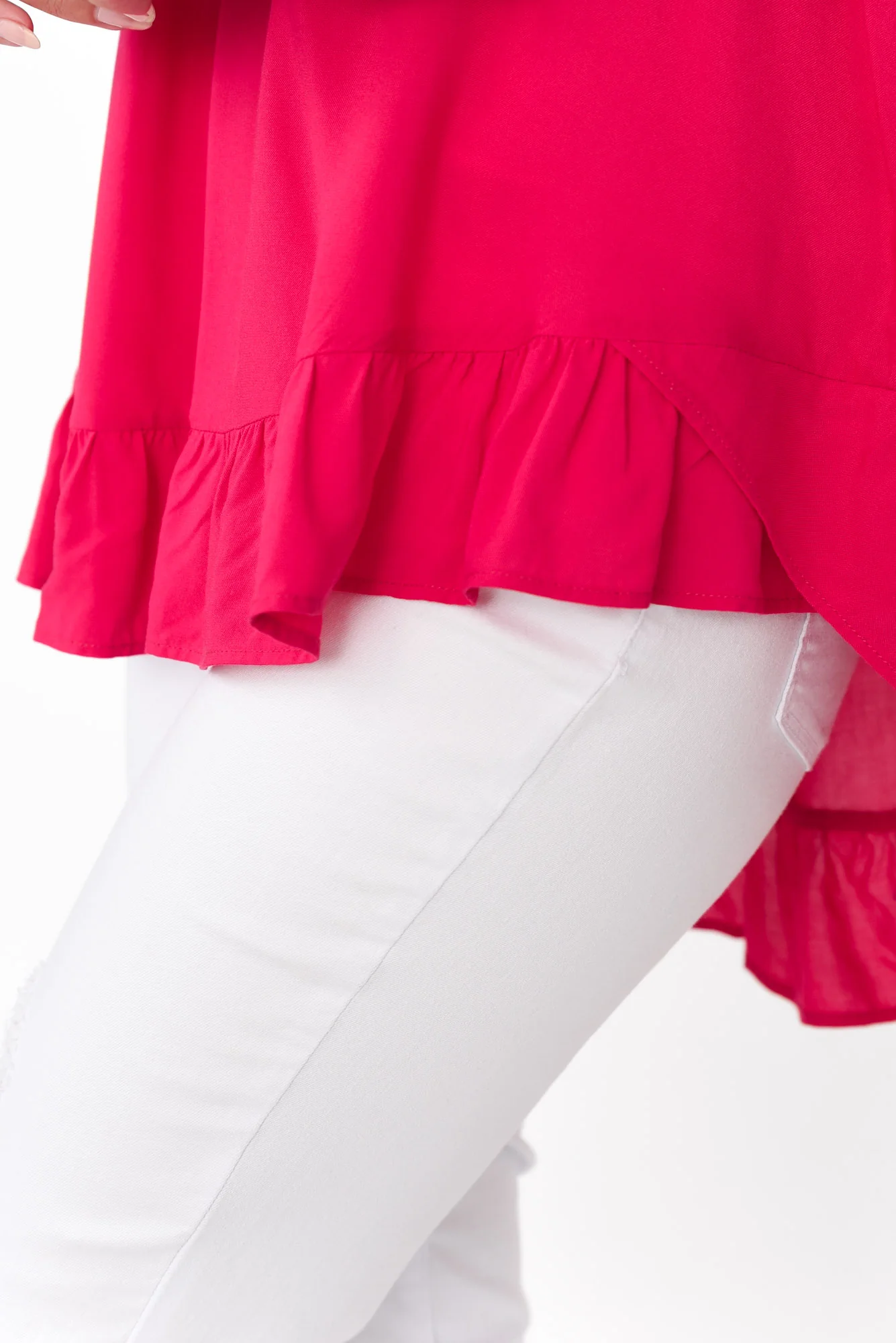 Cheryl Pink Frill Top