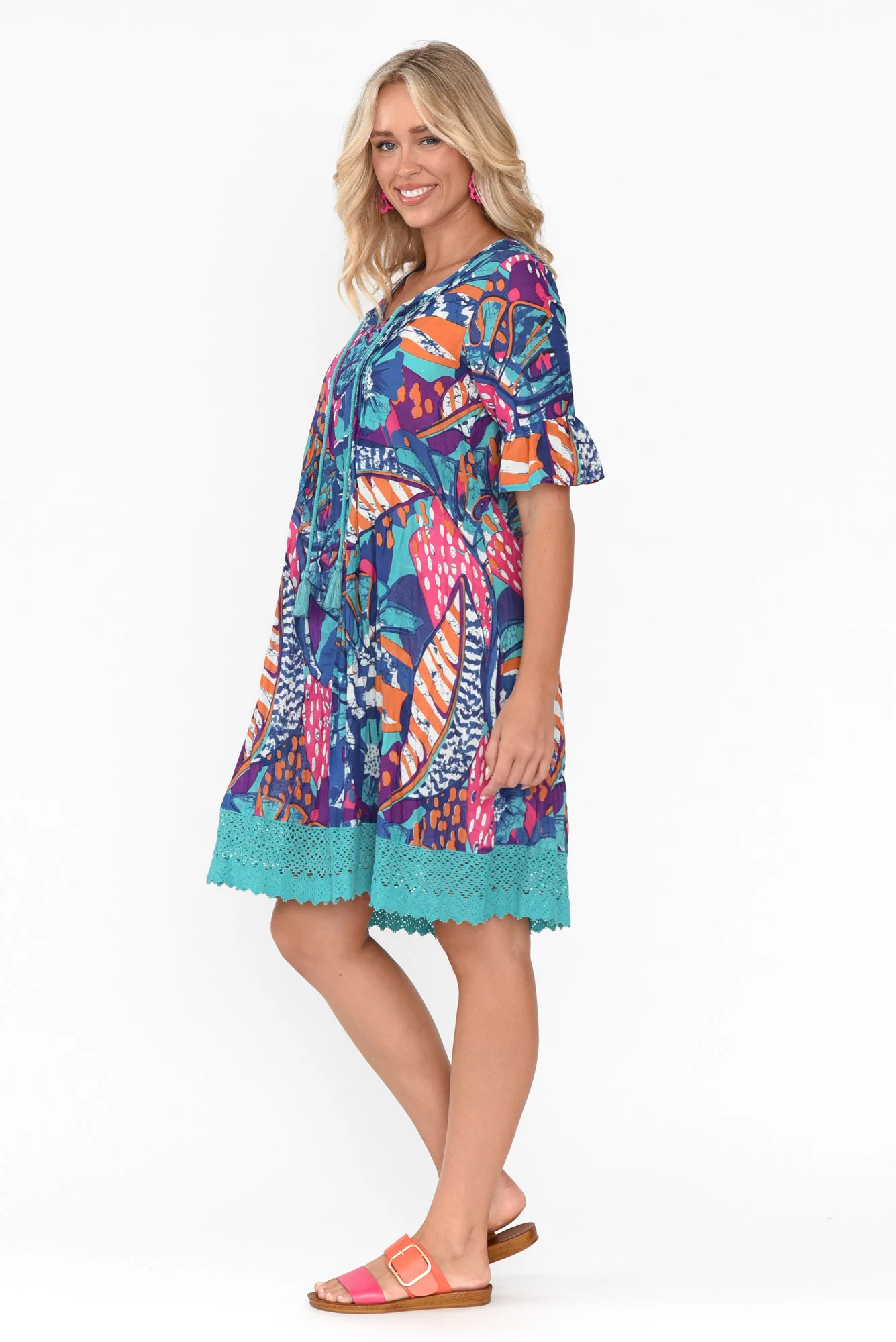 Cayman Blue Paradise Cotton Tunic Dress