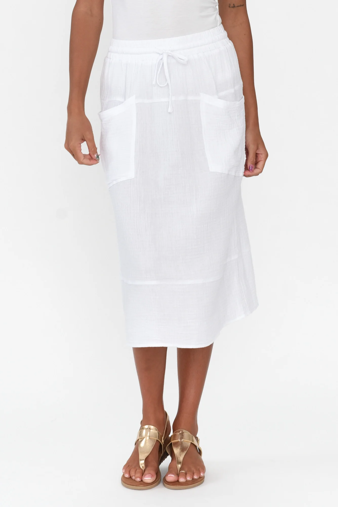Byron White Cotton Skirt