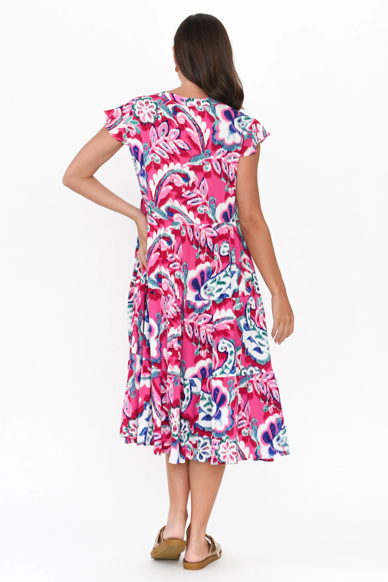 Monika Pink Garden Tier Dress