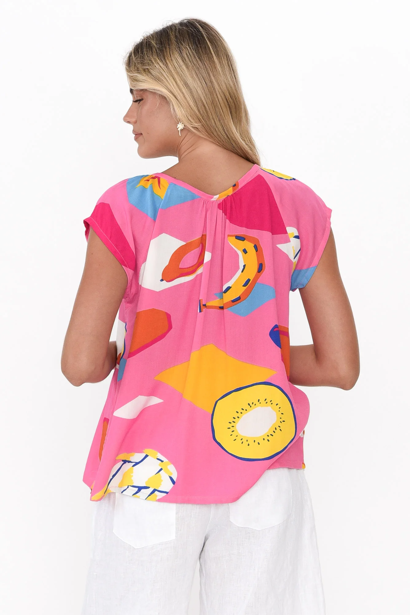 Aurora Pink Fruity Short Sleeve Top