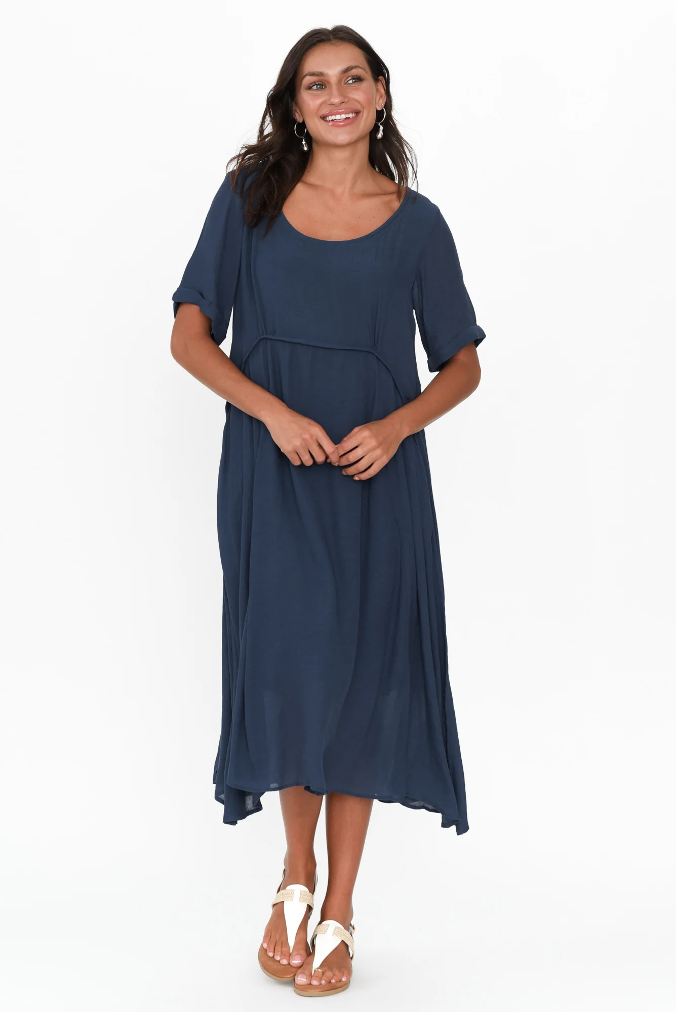 Everlyn Navy Crescent Dress