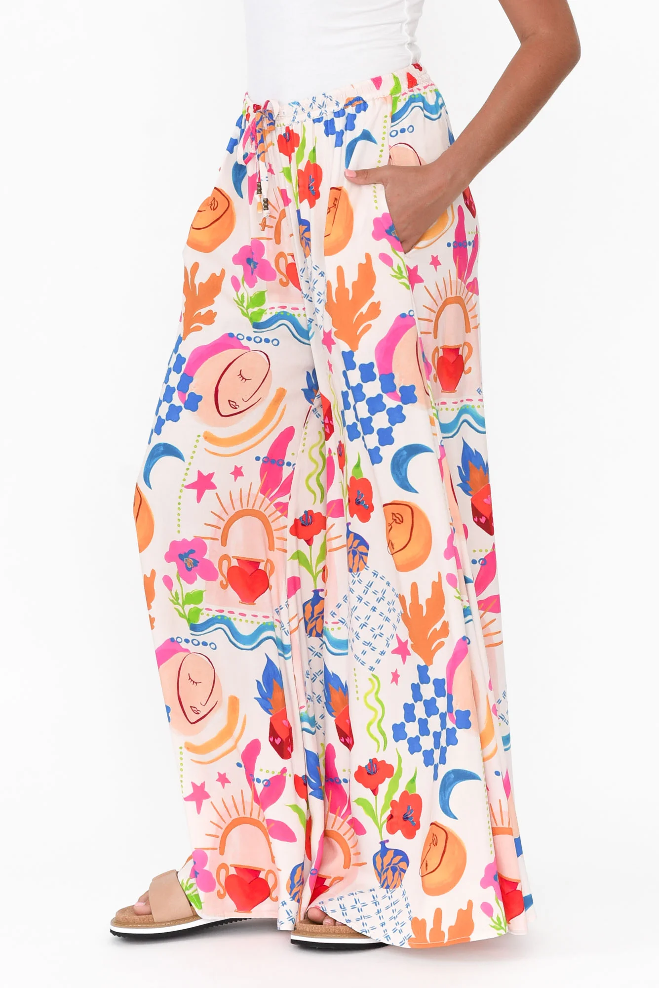 Jennings Cobalt Celestial Wide Leg Pants