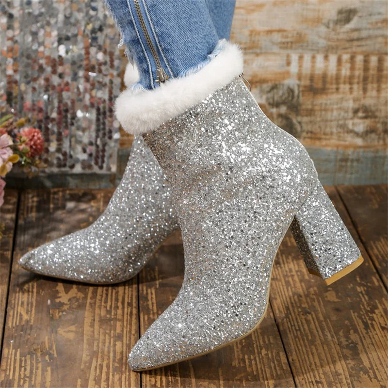 Casual Patchwork Pointed Out Door Shoes (Heel Height 2.36in)