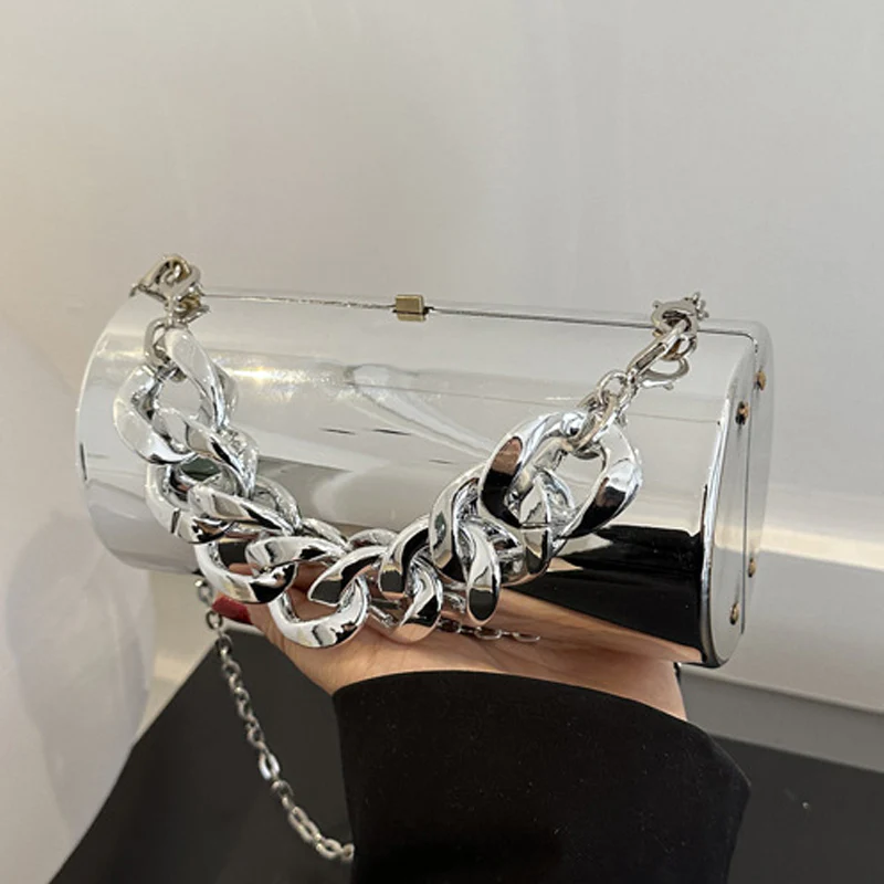 Casual Solid Patchwork Chains Bags