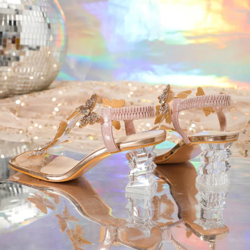 Casual Patchwork Butterfly Square Out Door Wedges Shoes (Heel Height 2.56in)