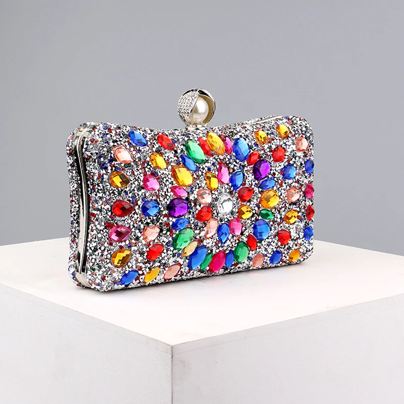 Casual Patchwork Chains Rhinestone Bags