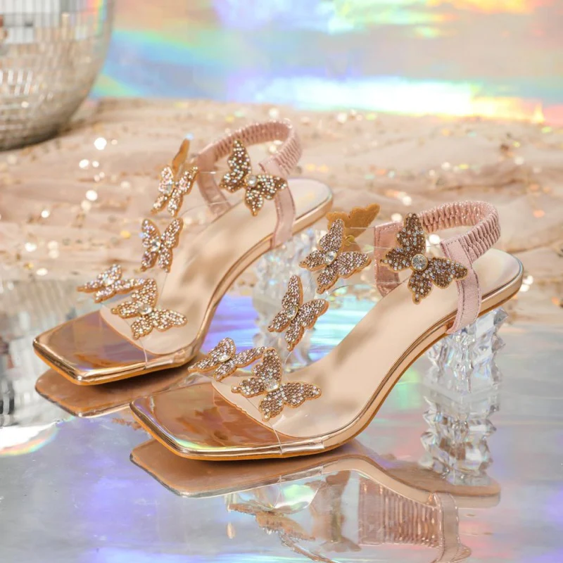 Casual Patchwork Butterfly Square Out Door Wedges Shoes (Heel Height 2.56in)