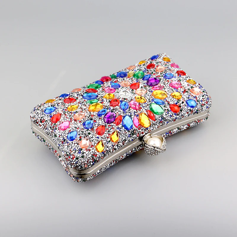 Casual Patchwork Chains Rhinestone Bags