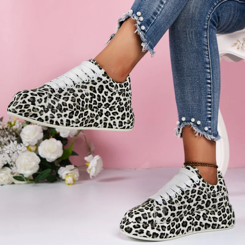 Casual Sportswear Daily Patchwork Printing Round Comfortable Out Door Sport Shoes