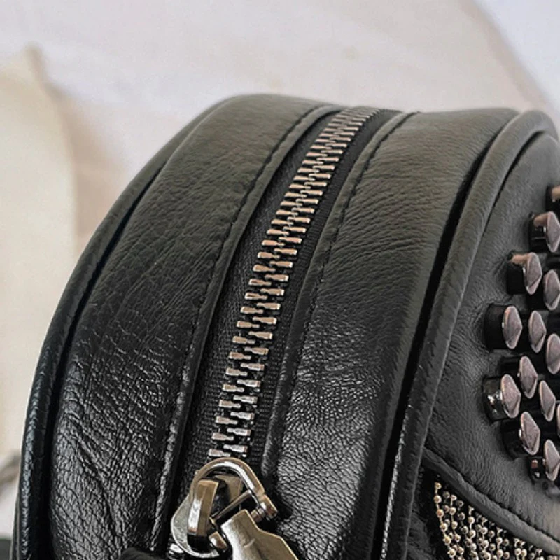 Casual Patchwork Tassel Rivets Bags