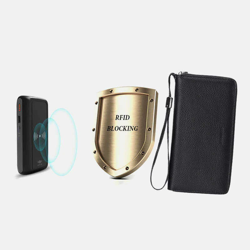 RFID Genuine Leather Large Capacity Wallet