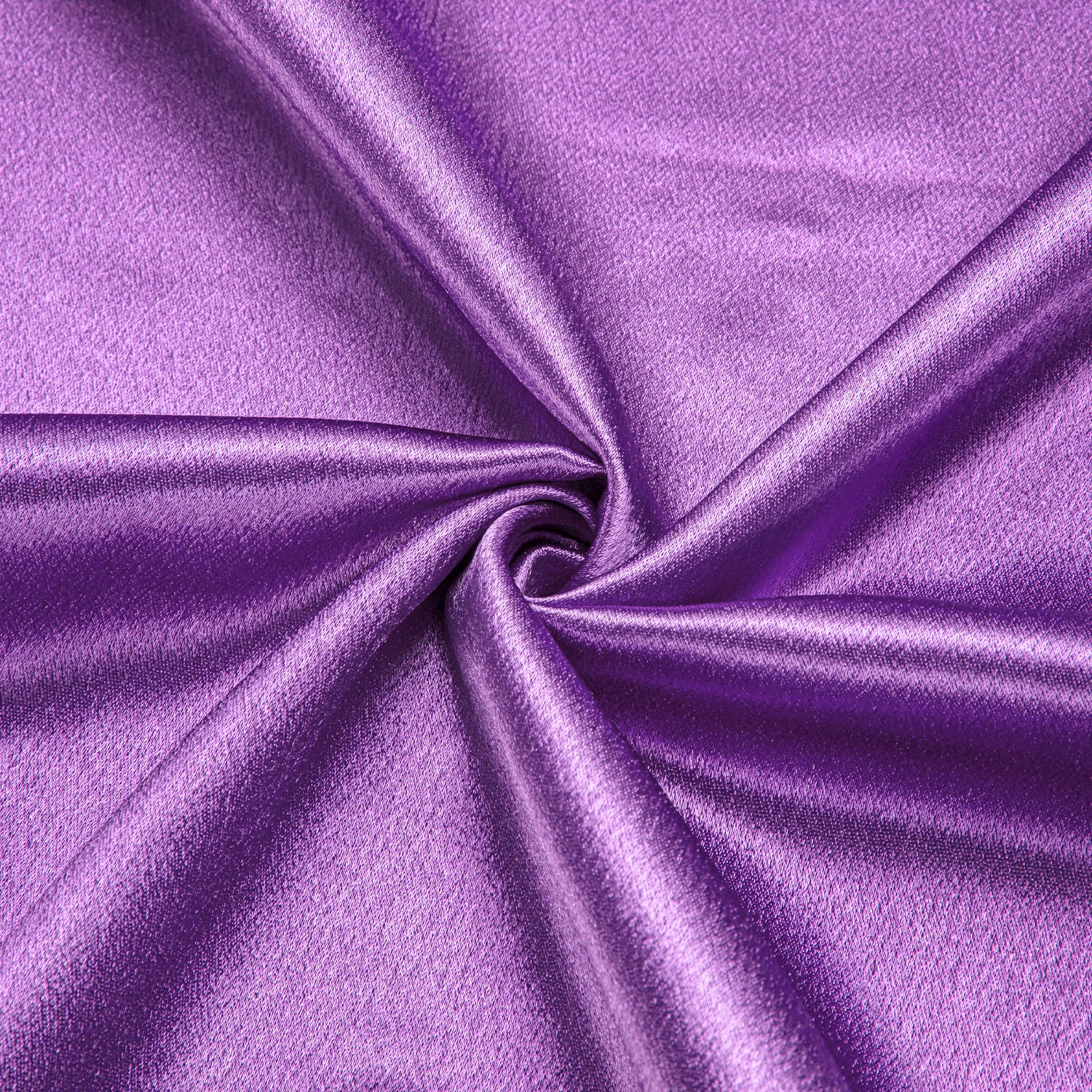 Dark Purple Solid Satin Men's Long Sleeve Shirt