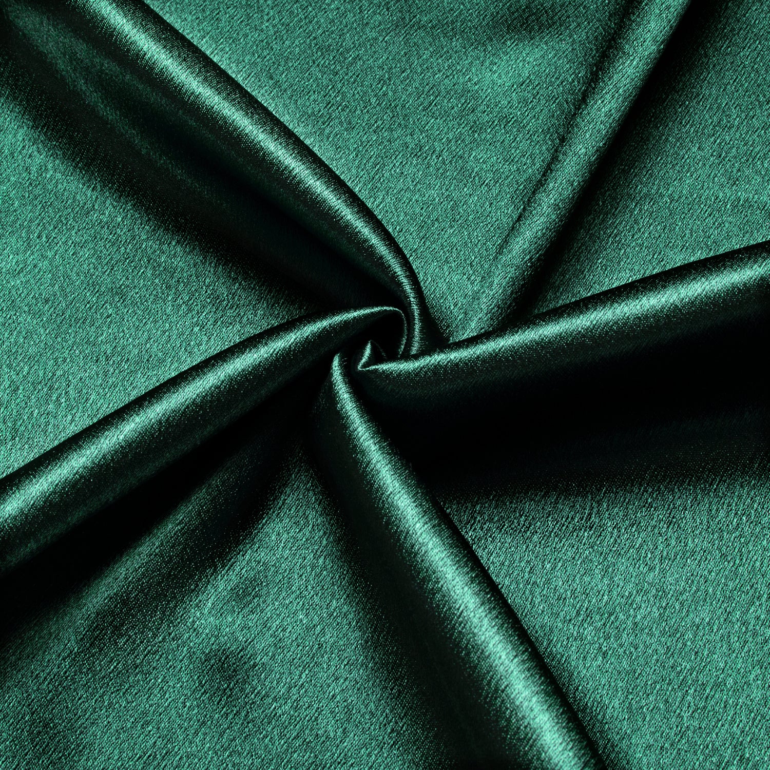 Shiny Dark Green Solid Silk Men's Long Sleeve Shirt