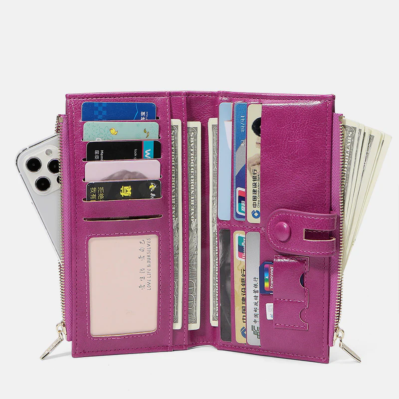 Multi-Slot Elegant Card Holder Long Wallet