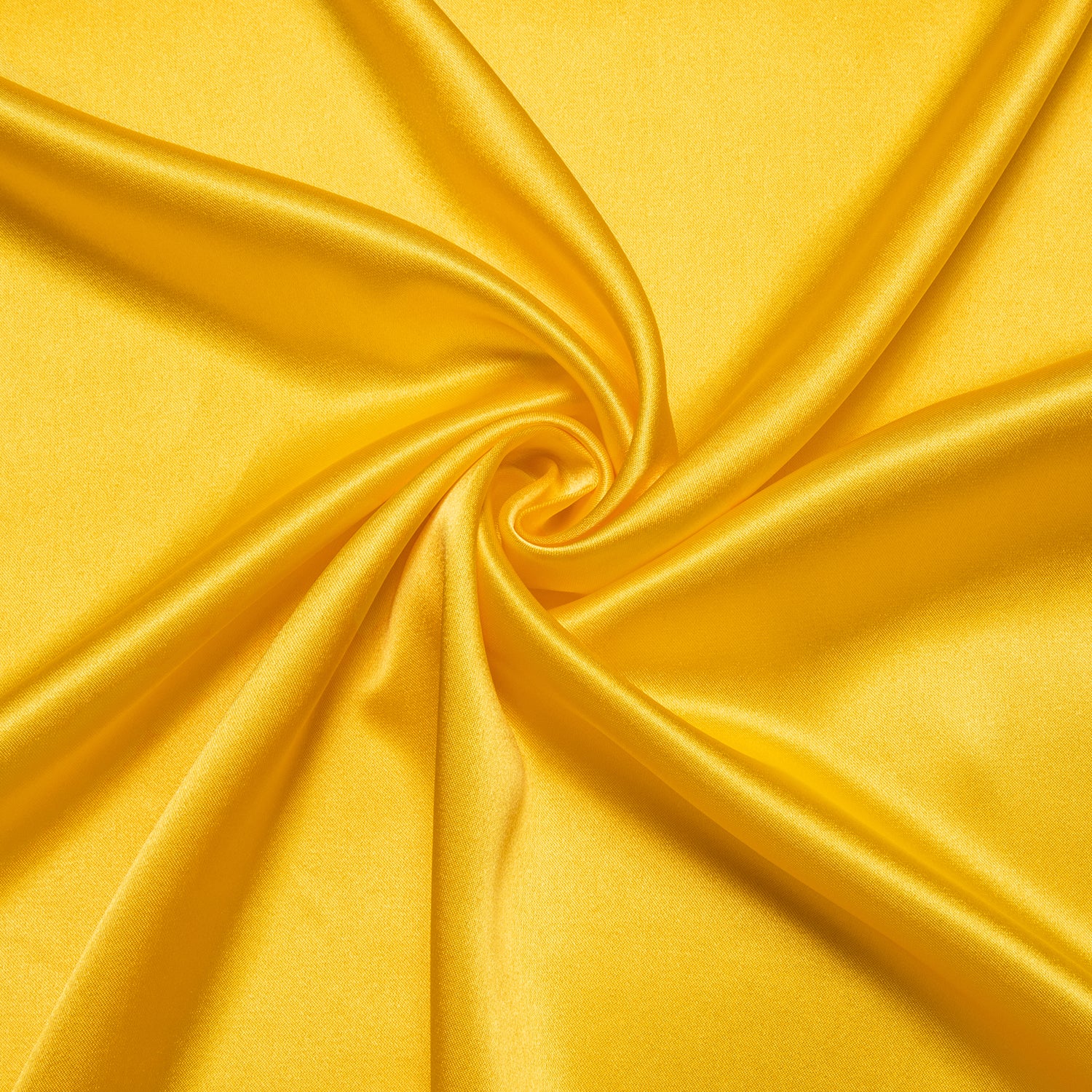 Amber Yellow Solid Satin Silk Men's Long Sleeve Business Shirt