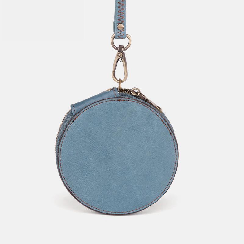 Genuine Leather Cute Retro Round Coin Purse