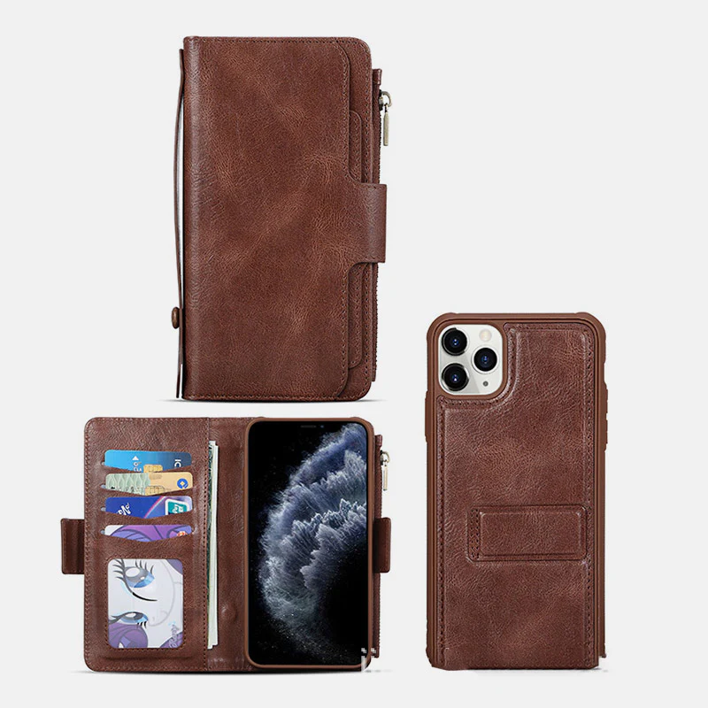 Phone Case For iPhone Detachable Magnetic Phone Bag With Wrist Strap