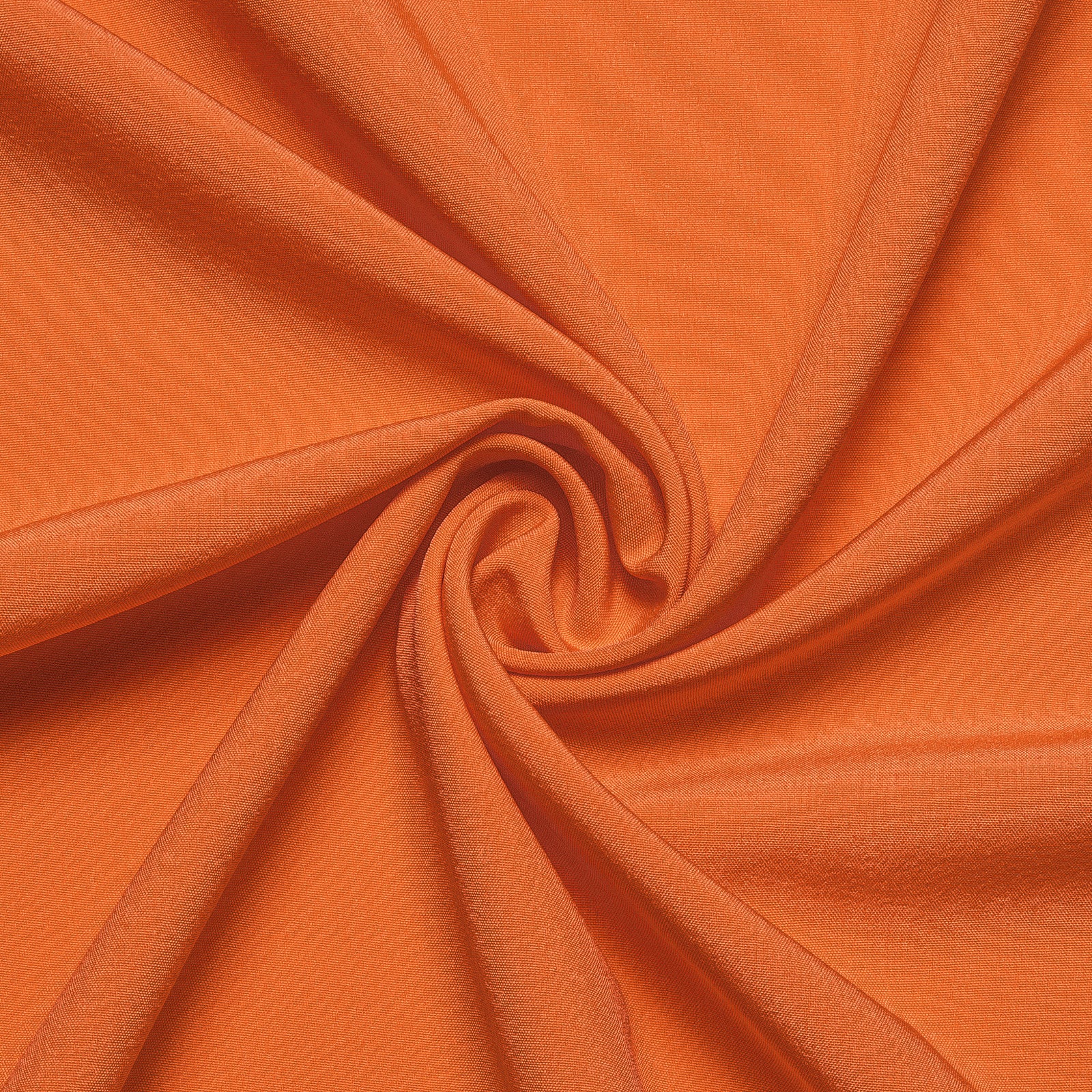 Fire Orange Solid Silk Men's Long Sleeve Shirt