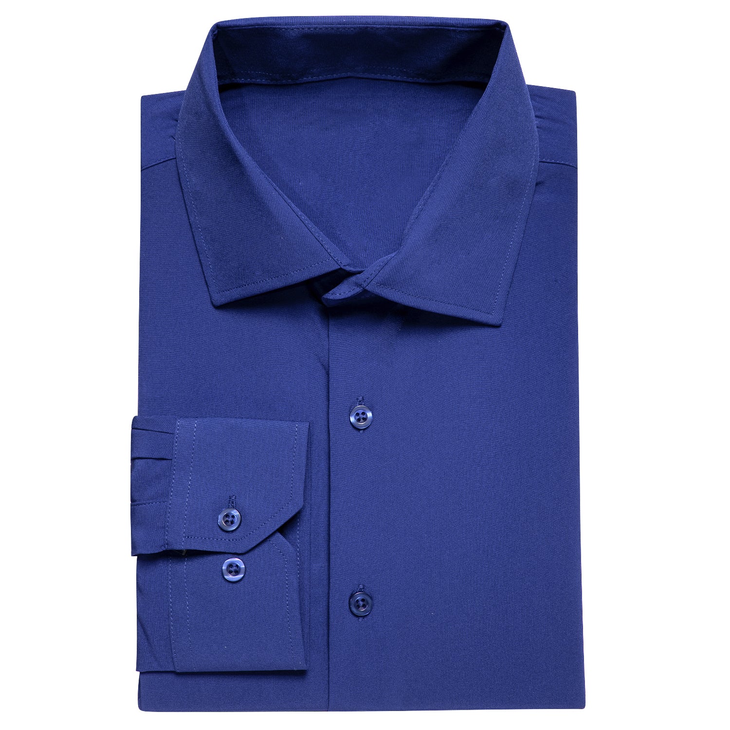 Royal Blue Solid Men's Long Sleeve Shirt