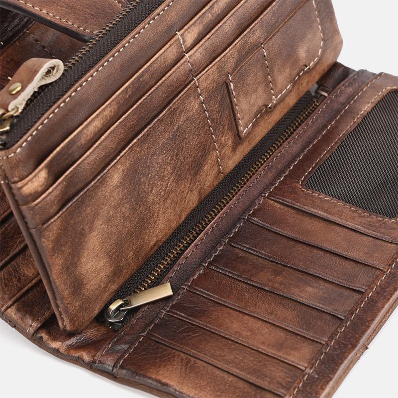 RFID GenuineLeather Long Wallet Purse