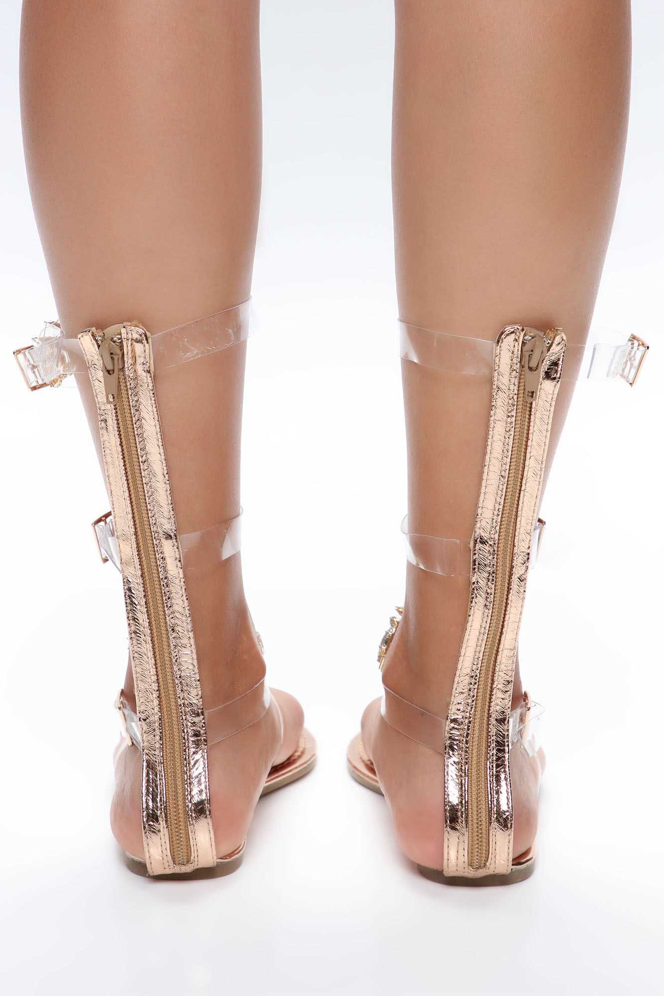 Forever Glow Flat Sandal   Rose Gold