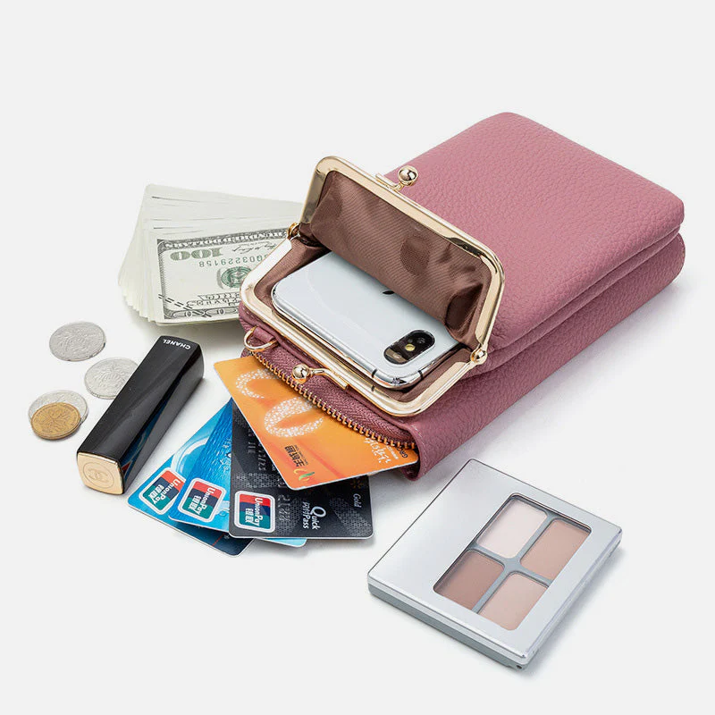 Multifunctional Kiss-Lock Crossbody Phone Bag(Buy 2 Get 15% Off,CODE:B2)